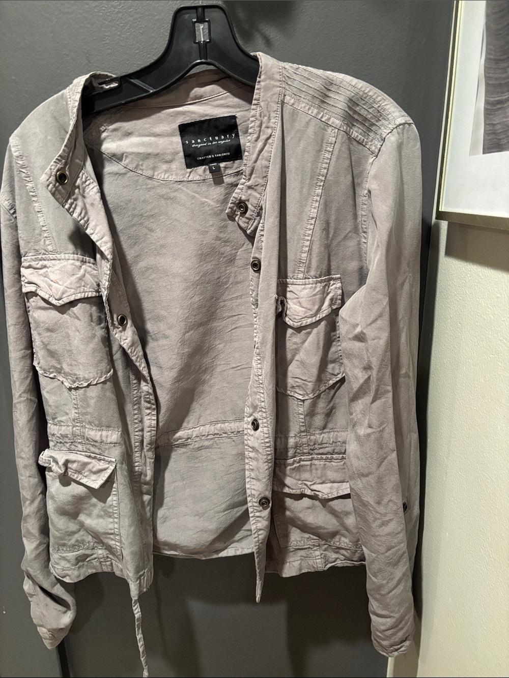 Caslon Women's Utility Jacket - Light Taupe